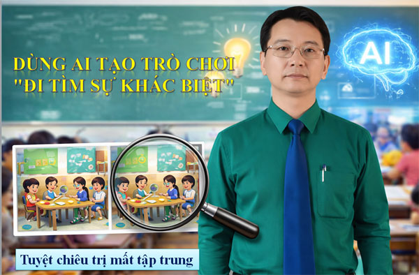 Dùng AI tạo trò chơi "Đi tìm sự khác biệt": Tuyệt chiêu trị mất tập trung